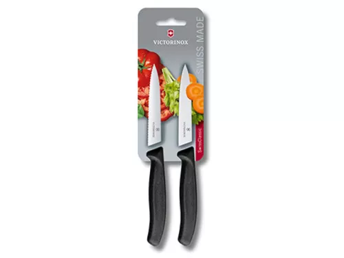 Victorinox Victorinox Tomatenmesser, Tafelmesser, gezahnt, gelb, 10 cm, 2 Stück (6.7836.L118B)