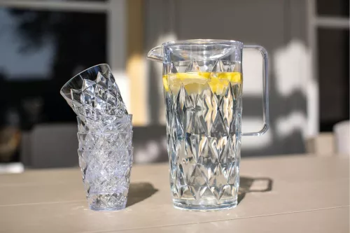 Koziol Koziol Kristallkaraffe 1,6 Liter mit 4 Tassen à 250 ml (4007535)