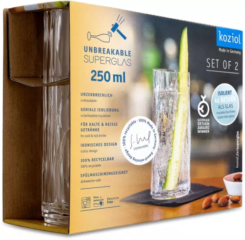 Koziol Koziol Superglas Club Nr. 03 Longdrinkglas 250 ml 2er-Set (4403535)