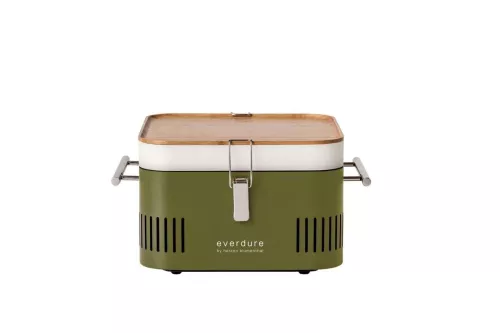 Everdure Cube Holzkohlegrill Grün / Khaki
