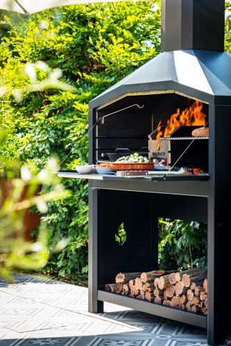 Braaimaster Braaimaster Freistehendes Duo Schwarz (FS2B)