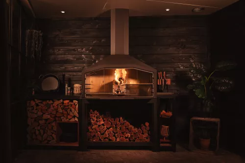 Braaimaster Braaimaster Freistehendes Duo Schwarz (FS2B)