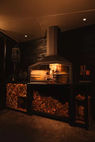 Braaimaster Braaimaster Freistehendes Duo Schwarz (FS2B)