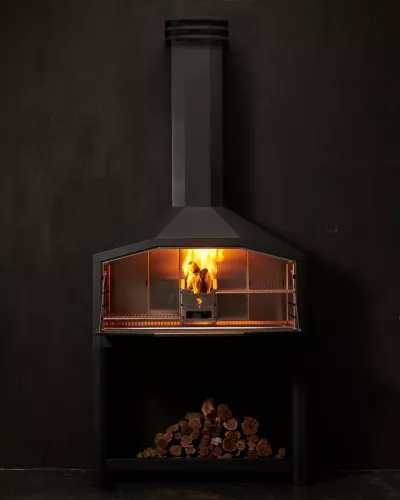 Braaimaster Braaimaster Freistehendes Duo Schwarz (FS2B)