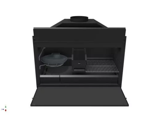 Braaimaster Braaimaster ausziehbarer Rahmen für Wok aus Edelstahl/Inox (WF01)