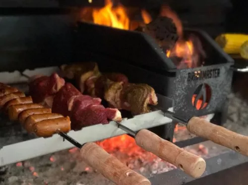 Braaimaster Braaimaster-Rahmen für Churrasco-Spieße aus Edelstahl/Inox (FR02)