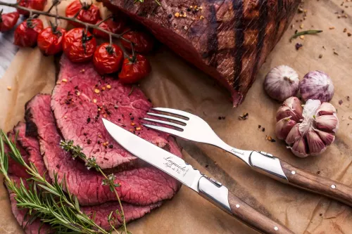 Laguiole Style de Vie Laguiole Style de Vie Luxury Line Steakmesser Olivenholz (6 Stück) (LuxSteakOlijf)