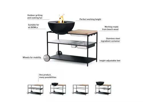Höfats 1x Höfats Feuerküche Outdoorküche mit Bowl 57 Feuerschale (00740)