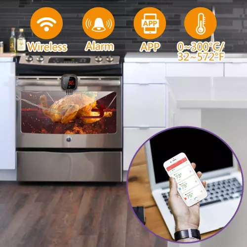 Inkbird BBQ Thermometer Inkbird IBT-4XS Thermometer mit LCD und Bluetooth (IBT-4XC)