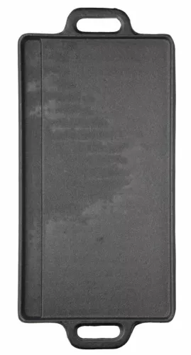 KitchenCraft Traeger Wende-Grillplatte aus Gusseisen (KCCIGRID)