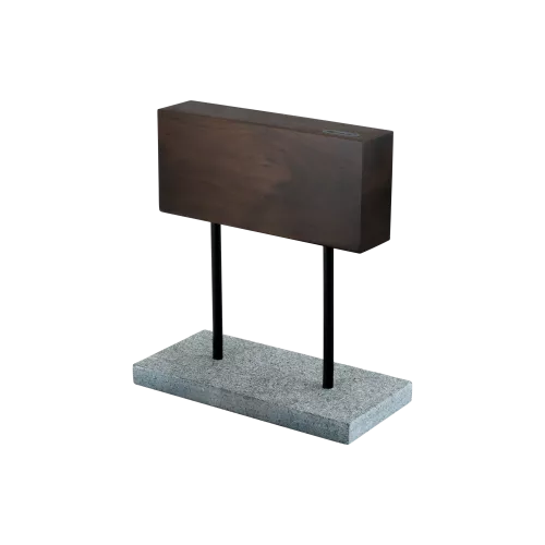 Style de Vie Magnetischer Messerblock aus Eiche mit Natursteinsockel