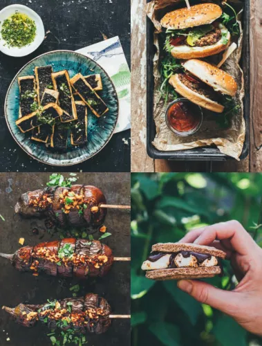 Kosmos Flamme in der Pflanze Vegane Rezepte für den Grill (11873)