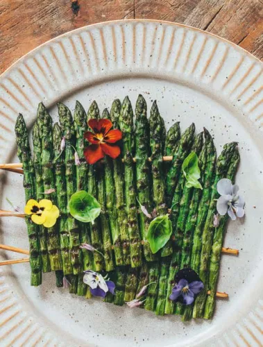 Kosmos Flamme in der Pflanze Vegane Rezepte für den Grill (11873)