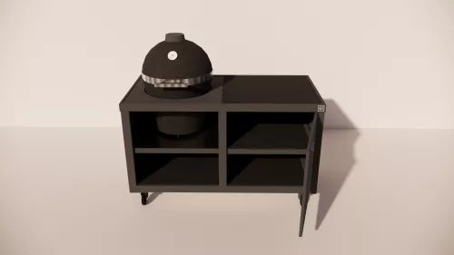 Hahn Roostr Outdoorküche Rubix Duo mit Rädern und Kamado Inlay (20000)