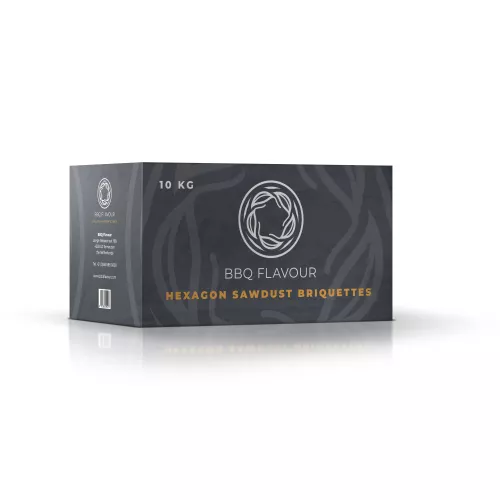 Briketts mit BBQ-Geschmack, sechseckiges Sägemehl, 10 kg