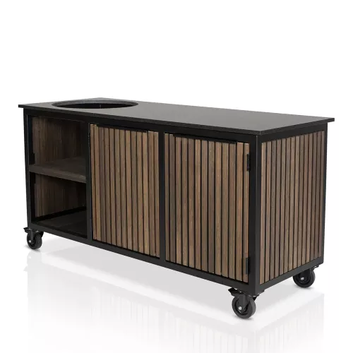 Wunderschöne Außenküche Fraaii Outdoorküche Bambus Graphit Rhombus Inferno Dekton Sirius Leaf (FB1033)