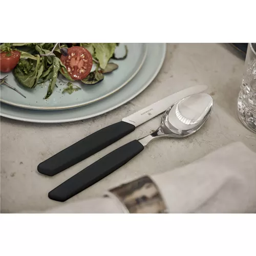 Victorinox Victorinox Tomatenmesser, Tafelmesser, gezahnt, schwarz, 2-teilig (1V6.9003.11WB-P)