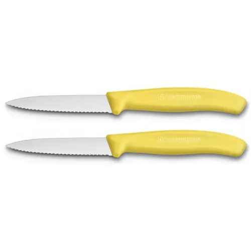 Victorinox Victorinox Tomatenmesser, Tafelmesser, gezahnt, gelb, 2 Stück (3V6.7836.L118B)