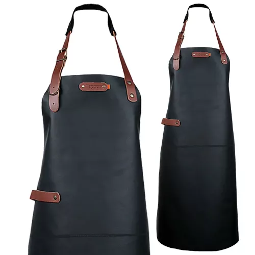 Xapron Lederschürze Dallas Schwarz