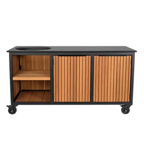 Fraaii Outdoor Kitchen Bambus Teaköl Rhombus Inferno XL