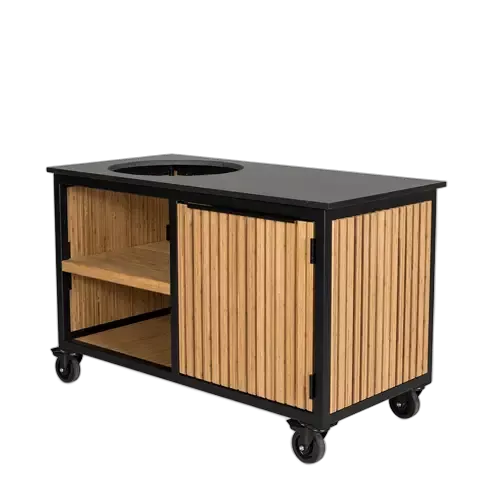 Fraaii Outdoor-Küche Bambus Natur Rhombus Aufbewahrung XL