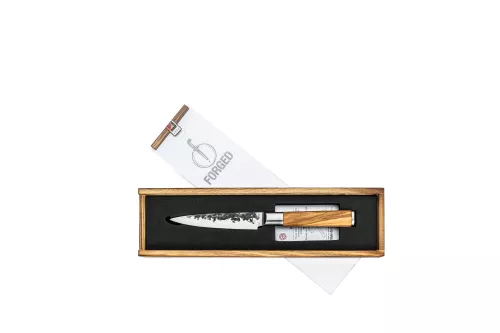 Geschmiedet Geschmiedetes Olive Universalmesser mit Wellenschliff (OliveUniSer)