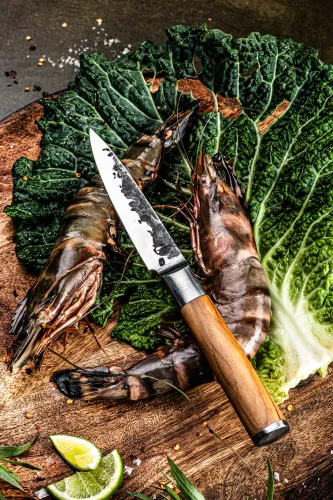 Geschmiedet Geschmiedetes Olive Universalmesser mit Wellenschliff (OliveUniSer)