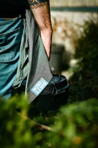 DIRTY JACK DIRTY JACK Kochtuch Anthrazit Stahl Blaues Etikett (DJKD015)