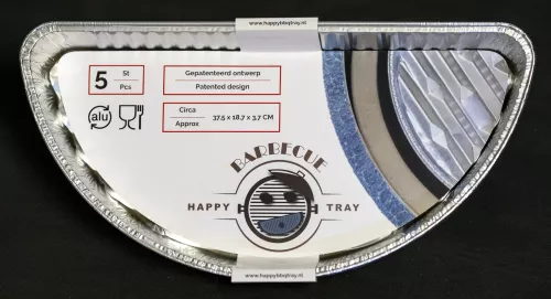 happy barbecue tray 5x Happy Barbecue Tablett Aluminiumtabletts (HBT L-110)