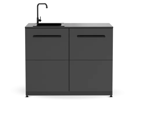 Cozze Elements Outdoor-Küchenmodul mit Spüle und Armatur 110 cm mit Arbeitsplatte