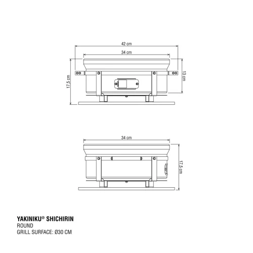 Yakiniku YAKINIKU MEDIUM Rundes Shichirin | Teppanyaki- und Hibachi-Grill (800700)