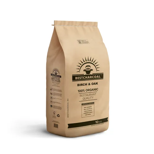 Bestcharcoal Birken- und Eichenholzkohle 10 kg