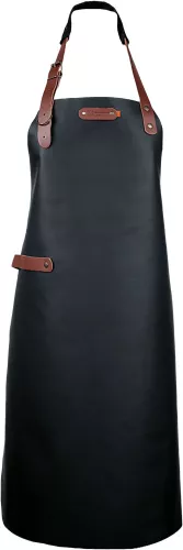 Xapron Rinderschürze mit schwarzem Lederhalsband (mittel)