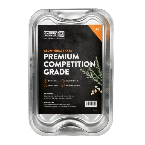 Smokin' Flavors Aluminiumbehälter XL 29x19x4,5 cm 5 Stück