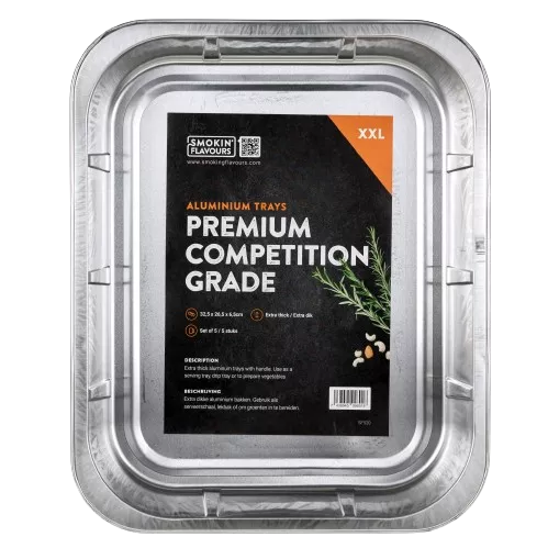 Smokin' Flavors Aluminiumbehälter XXL 32,5x26,5x6,5 cm 5 Stück