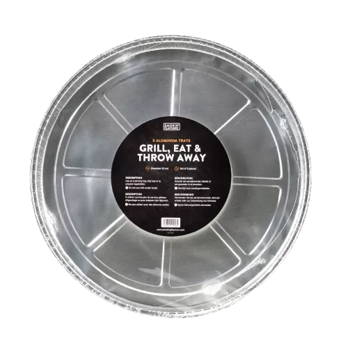 Smokin' Flavors Aluminium-Tropfpfanne Rund 5 Stück ⌀ 33 cm