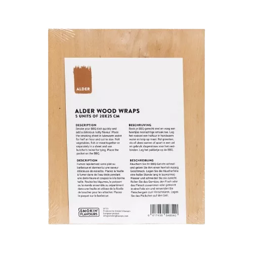 Rauchige Aromen Smokin' Flavous Smoke Sheets Alder 5 Stück (SF721)