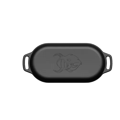 Valhal Outdoor Valhal Dutch Oven Schmortopf aus Gusseisen mit Grilldeckel, oval, 2 Liter (VH2L)