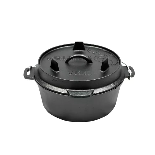 Valhal Dutch Oven Kasserolle aus Gusseisen, 3,8 Liter