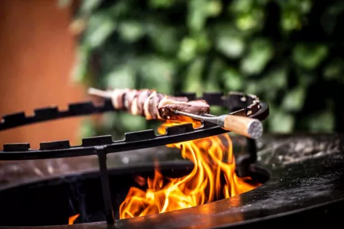 Geschmiedet Geschmiedeter Churrasco-Olivengabelspieß 70 cm (OLSkewF70)