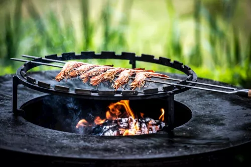 Geschmiedet Geschmiedeter Churrasco-Olivengabelspieß 60 cm (OLSkewF60)