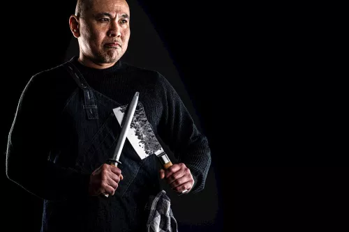 Geschmiedet Geschmiedeter Olive-Diamant-Wetzstahl (K30025)