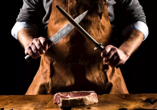 Geschmiedet Geschmiedeter Brute-Intense-Diamant-Wetzstahl (BruIntAanzet)