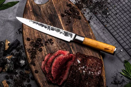 Geschmiedet Geschmiedetes Olivenschnitzmesser (OliveVlees)