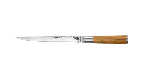 Geschmiedetes Fischfiletiermesser aus Olivenholz