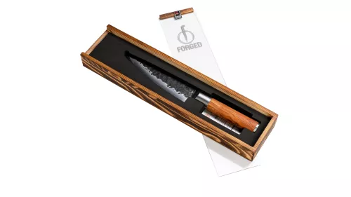 Geschmiedet Geschmiedetes Kochmesser aus Olivenholz, 16 cm (OliveKoks16cm)