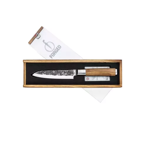 Geschmiedet Geschmiedetes Oliven-Santokumesser 14 cm (OliveSantoku14cm)