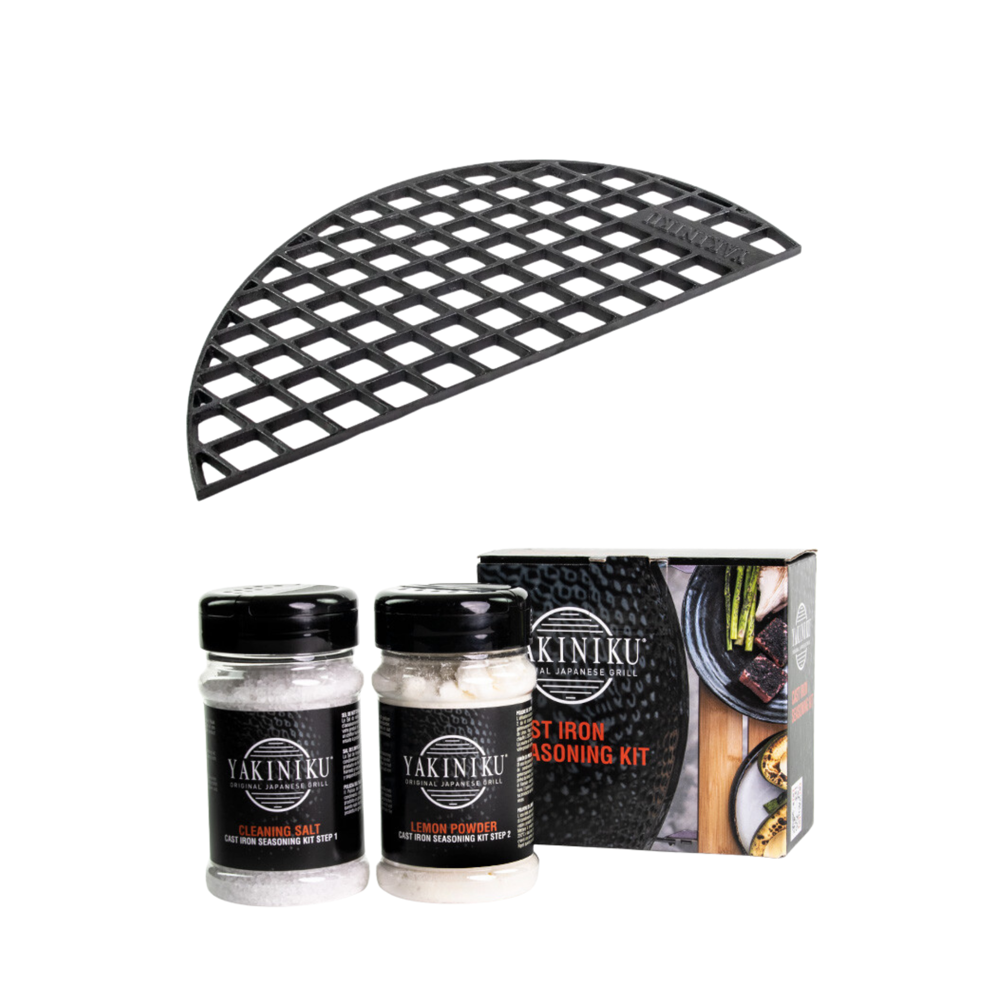 YAKINIKU Halbmond-Gusseisenrost | GROSS inkl. GRATIS Einbrennset