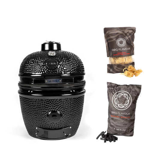 YAKINIKU Kamado Black Edition Medium Solo Basic Starterset